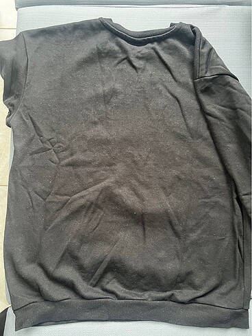 11-12 Yaş Beden siyah Renk Yılbaşı Temalı Sweatshirt