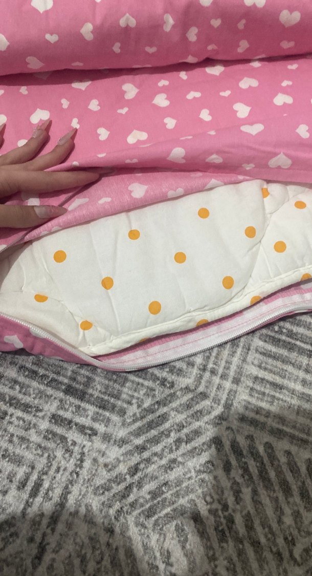 Pembe Baskılı Nevresim Takımı bebek icin - Görsel 2