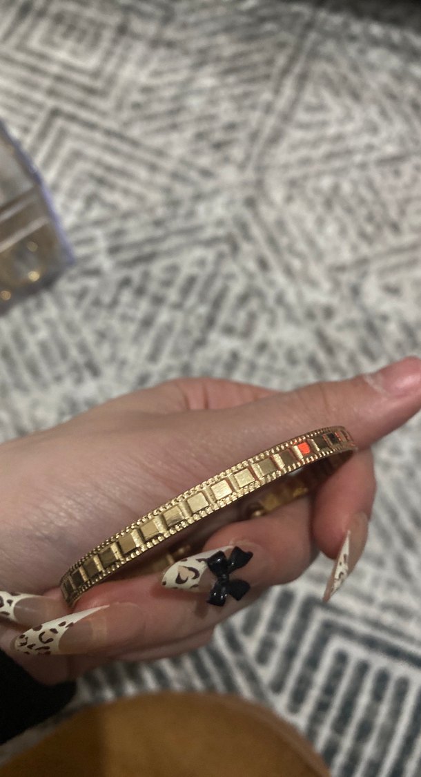 Bohem Yılan Desenli Kemerli Altın Bileklik - Görsel 3