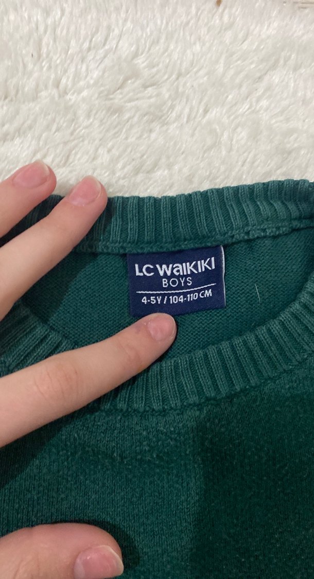 Kahverengi Nakışlı Erkek Çocuk Kazak - Görsel 2