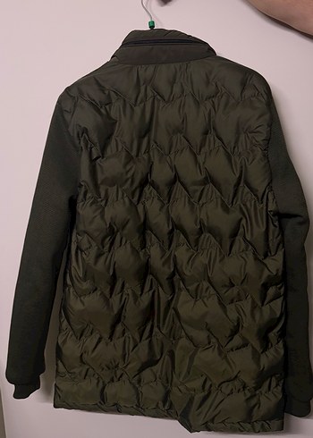 Haki Kadın Fermuarlı Midi Mont - Görsel 2