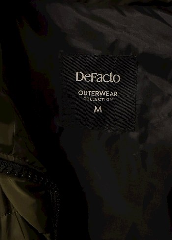 Haki Kadın Fermuarlı Midi Mont - Görsel 3