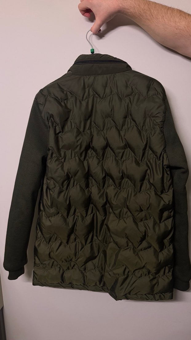 Haki Kadın Fermuarlı Midi Mont - Görsel 2