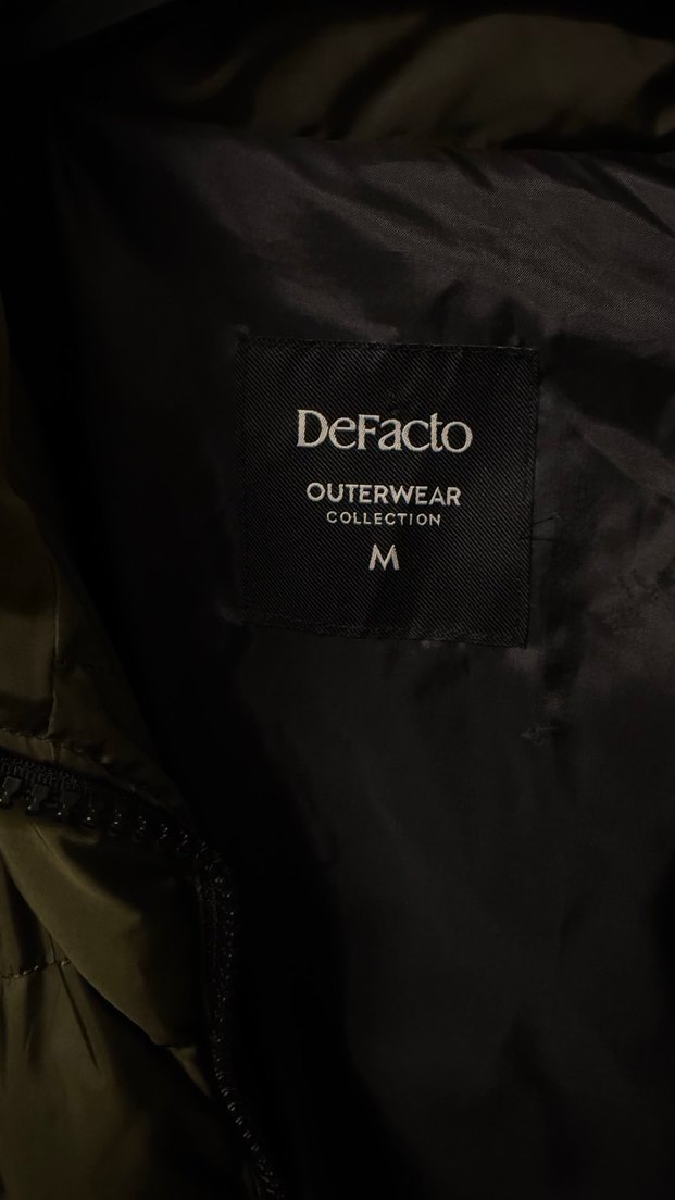 Haki Kadın Fermuarlı Midi Mont - Görsel 3