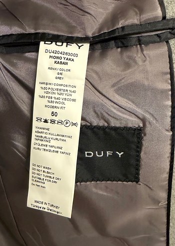 Gri Erkek Midi Boy Düğmeli Kaban - Görsel 3