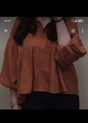 xl Beden camel Renk Salaş gömlek