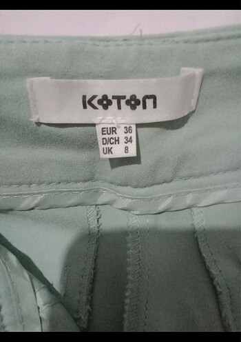 36 Beden turkuaz Renk Koton pantolon