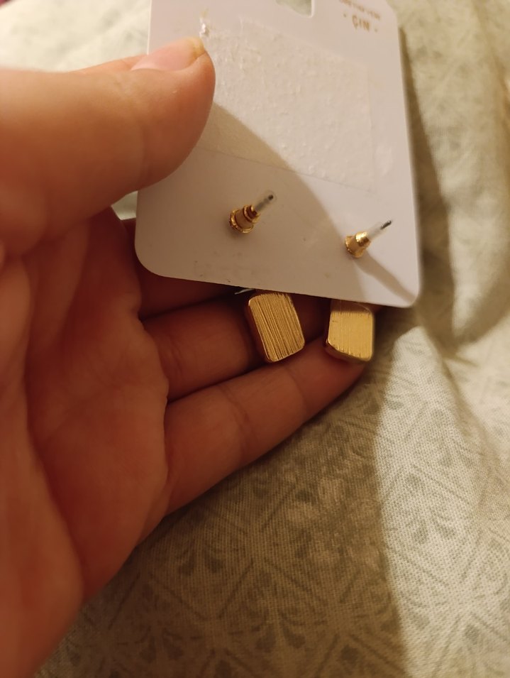 Renkli Taşlı Mini Ananas Küpe - Görsel 3