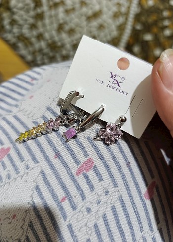 3 lü set küpe - Görsel 3