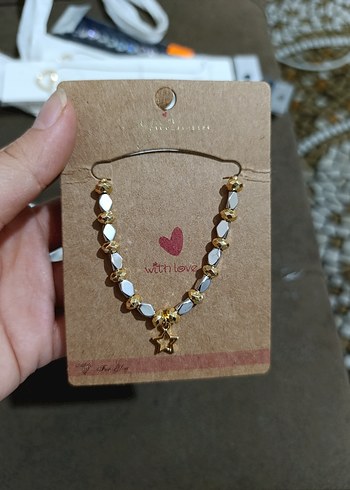 Altın Renkli Boncuklu Kadın Bileklik - Görsel 2