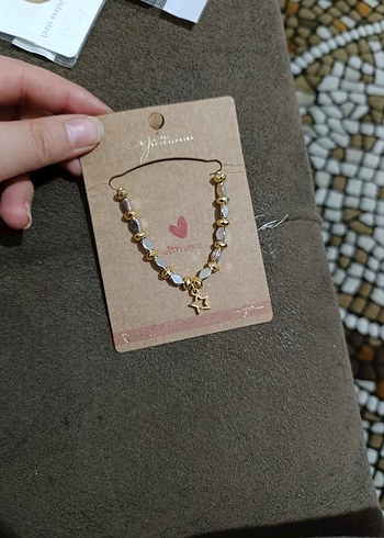 Altın Renkli Boncuklu Kadın Bileklik - Görsel 3