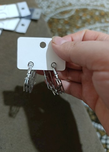 Geometrik şekil küpe - Görsel 5