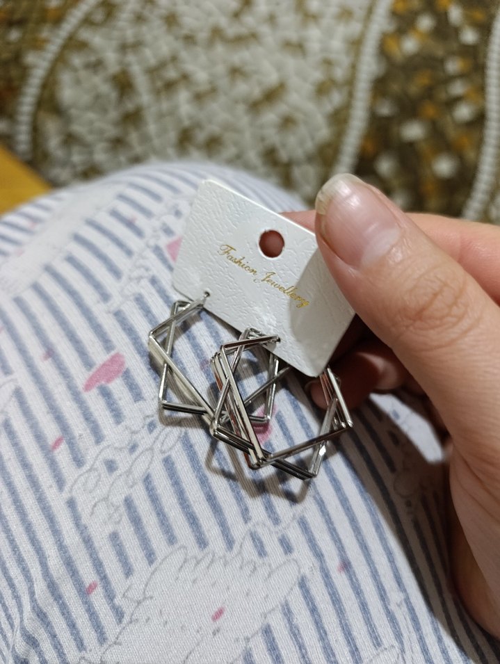 Geometrik şekil küpe - Görsel 4