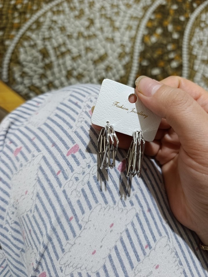 Geometrik şekil küpe - Görsel 3