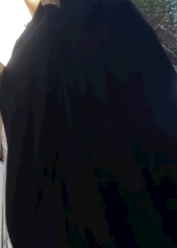 Siyah Uzun Kollu Kadın çarşaf - Görsel 8