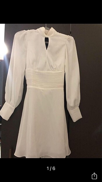 xs Beden beyaz Renk Trendyol milla elbise