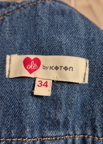 Kızlar için Fermuarlı Denim Salopet - Görsel 3