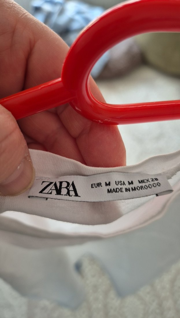 Beyaz Kısa Kollu Pamuklu Basic Tişört - Görsel 3