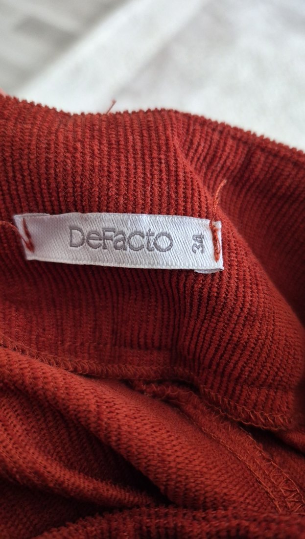 Kemerli Kremit rengi Kadın Keten Pantolon - Görsel 3