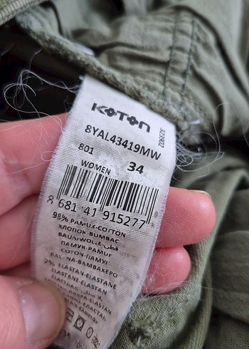 Yeşil Kadın Kot Pantolon Midi Boy - Görsel 4