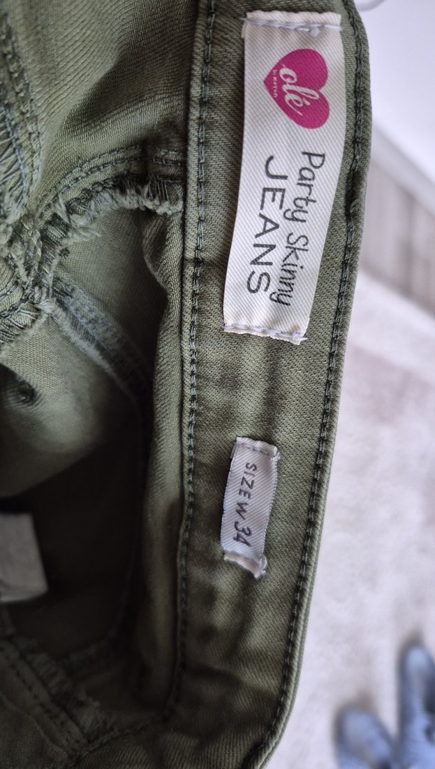 Yeşil Kadın Kot Pantolon Midi Boy - Görsel 3