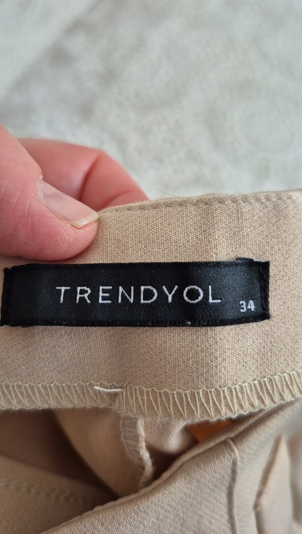 Bej Kadın  Kumaş Pantolon - Görsel 3