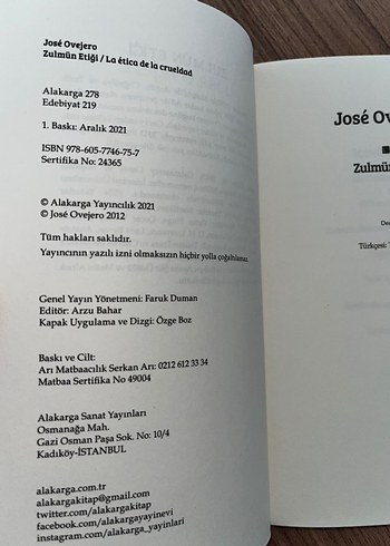  Beden Renk Zulmün Etiği - José Ovejero