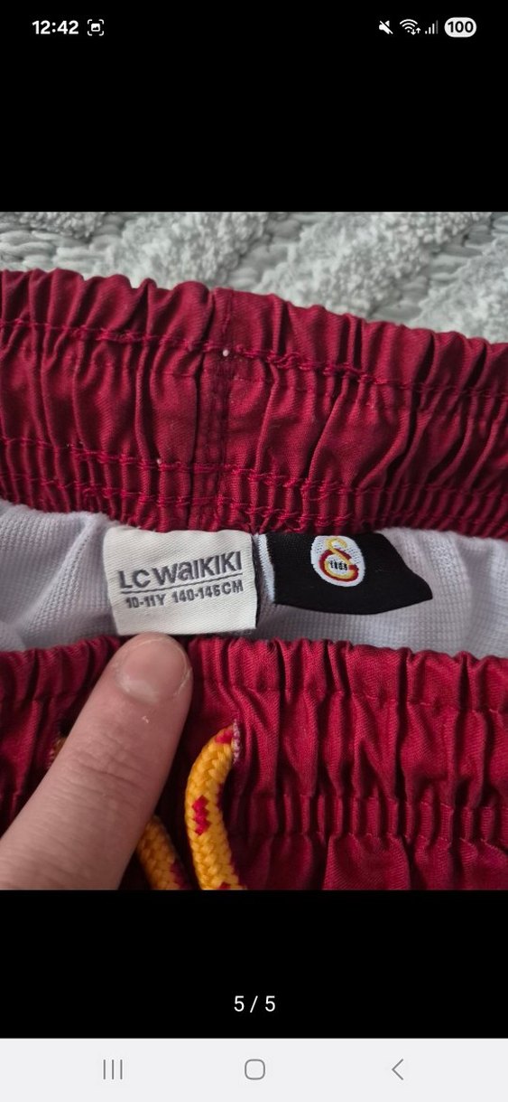 Galatasaray Baskılı Kırmızı Erkek deniz sortu - Görsel 5