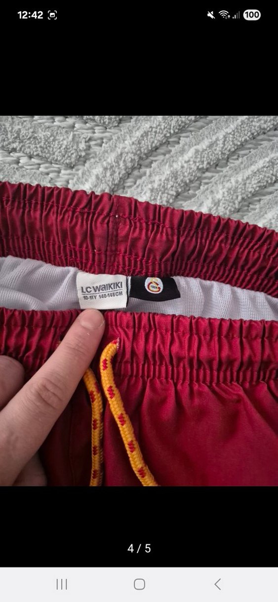 Galatasaray Baskılı Kırmızı Erkek deniz sortu - Görsel 4