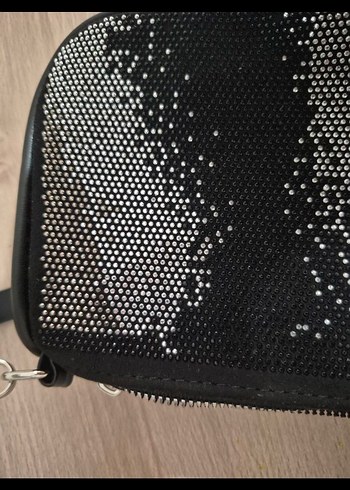 Gri Pul Detaylı Yılan Desenli Kadın Çanta - Görsel 4