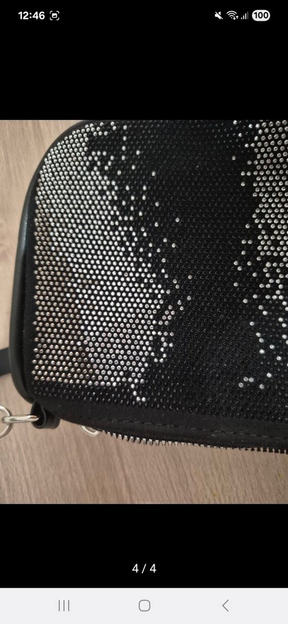 Gri Pul Detaylı Yılan Desenli Kadın Çanta - Görsel 4