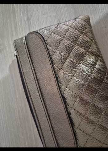 Gri Deri Kadın Portföy Çanta - Görsel 5