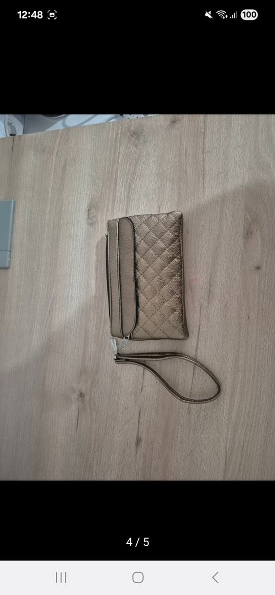 Gri Deri Kadın Portföy Çanta - Görsel 4