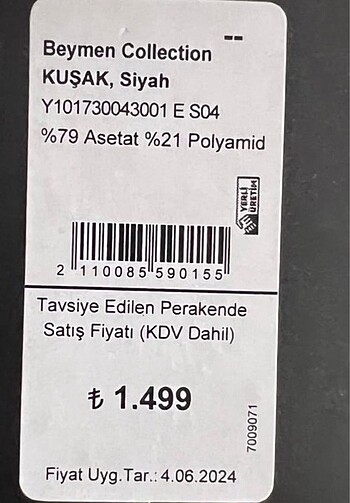 Beden siyah Renk BEYMEN PAPYON - KUŞAK