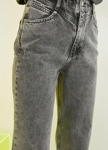 40 Beden 90s wide leg jeans trendyol antrasit