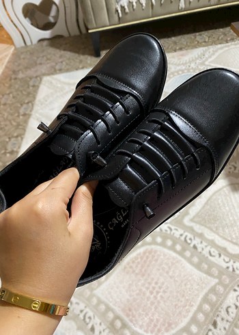 Diğer Siyah Rugan Bağcıklı Kadın Sneakers