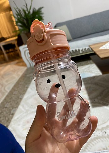 Pembe Ayıcık Tasarımlı Çocuk Suluk