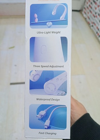 bilic marka boyuna takılabilen şarjlı soğutucu fan - Görsel 3