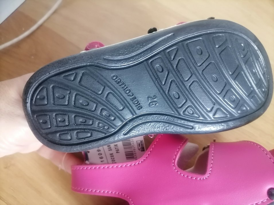 Kız Çocuk Pembe Tokalı sandalet - Görsel 2