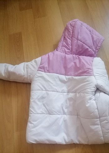 4 Yaş Beden mor Renk Kız Çocuk Kapüşonlu Fermuarlı mont