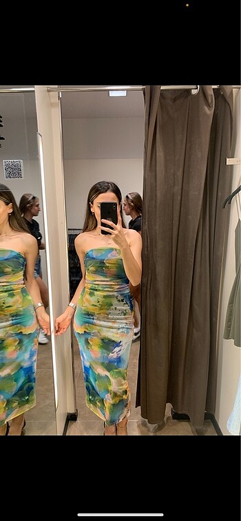 Zara ZAra renkli tül elbise
