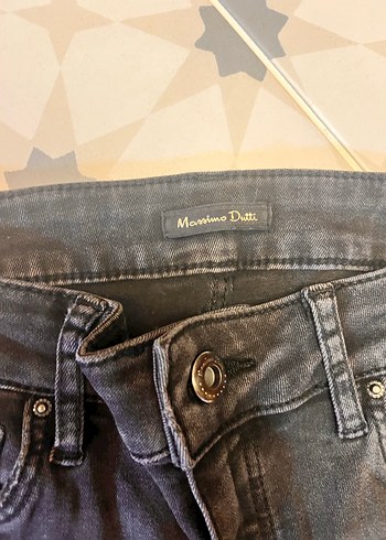 Gri Nakışlı ve skinny Massimo Dutti Kadın Jean Pantolon - Görsel 4