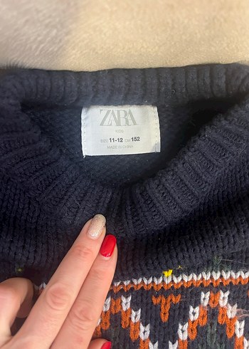 ZARA Erkek Çocuk Çok Renkli Desenli Triko Kazak - Görsel 2