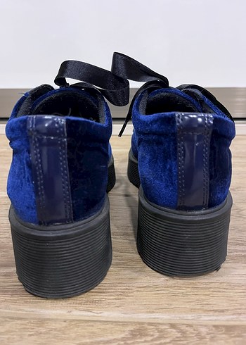 Kadın Mavi Platform Gotik Ayakkabı - Görsel 2