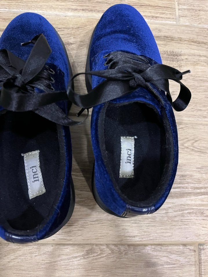 Kadın Mavi Platform Gotik Ayakkabı - Görsel 3