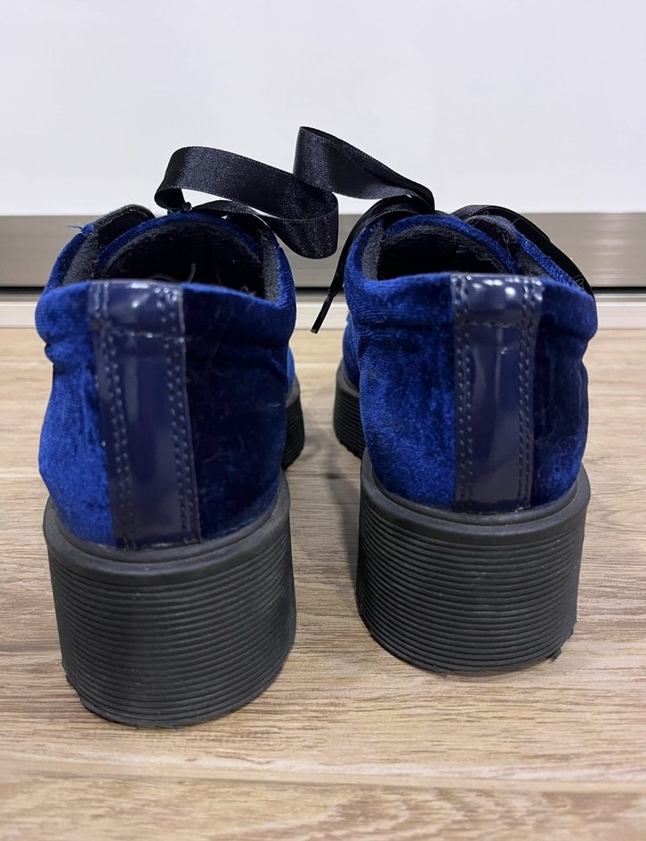 Kadın Mavi Platform Gotik Ayakkabı - Görsel 2