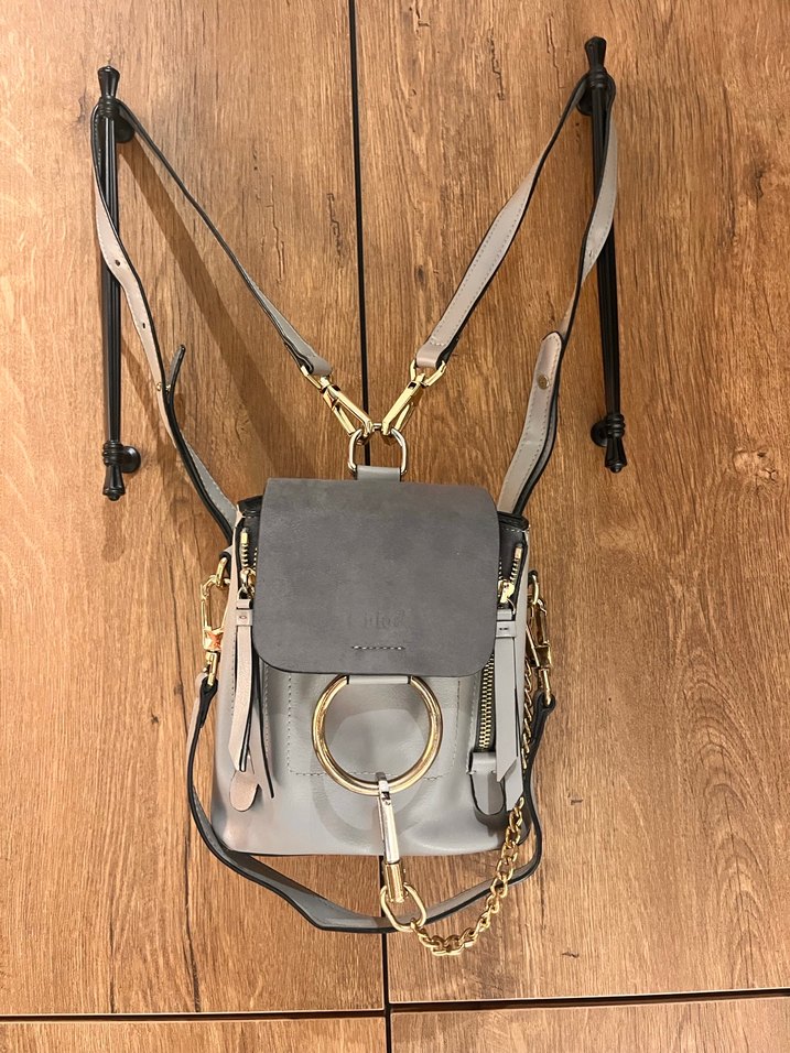 Zincir Detaylı Gri Süet Kadın Çanta - Görsel 5