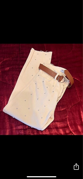 TAŞLI KOT PANTOLON - Görsel 5