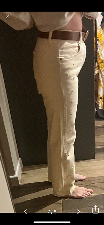 TAŞLI KOT PANTOLON - Görsel 8