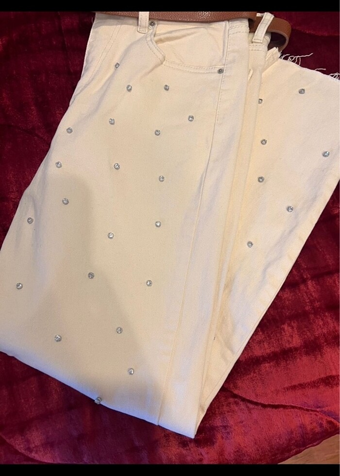 TAŞLI KOT PANTOLON - Görsel 3